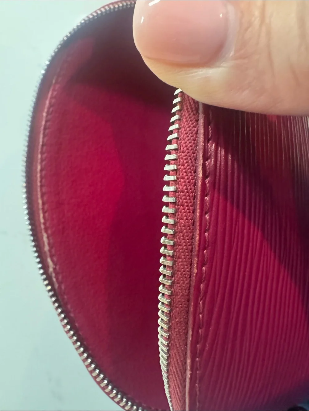 Authentic Louis Vuitton Fuchsia Epi leather cosmetic bag